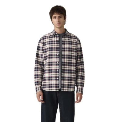 риза,с,дълъг,ръкав,дамски,ризи,мъжки,ризи,levi´s,®,authentic,button,down,long,sleeve,shirt,brown,(atila,plaid,dress,blues)