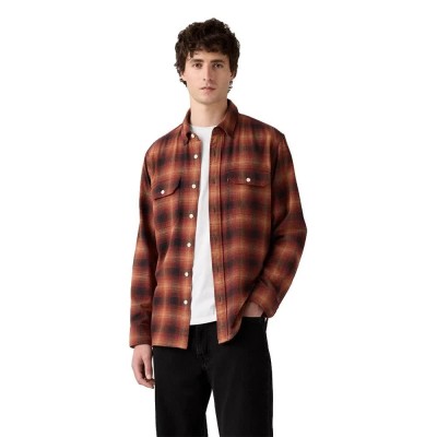 риза,с,дълъг,ръкав,дамски,ризи,мъжки,ризи,levi´s,®,classic,worker,long,sleeve,shirt,brown,(scottie,plaid,tobacco,brown)