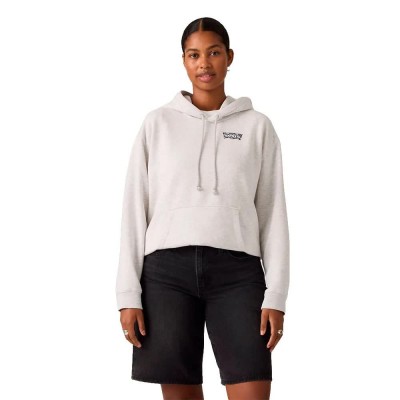 суичър,дамски,блузи,levi´s,®,graphic,everyday,hoodie,white,(flower,bw,orbit)
