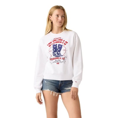 блуза,дамски,блузи,levi´s,®,graphic,signature,sweatshirt,white,(crew,poster,daisy,boots,bright,white)