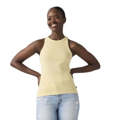 дамски,ризи,мъжки,ризи,levi´s,®,racer,shirt,yellow,(french,vanilla)