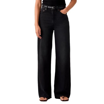 дънки,мъжки,панталони,дамски,панталони,levi´s,®,ribcage,wide,leg,h223,jeans,black,(none,your,business)