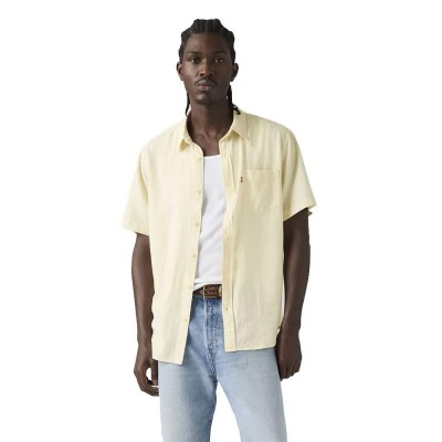 риза,с,къс,ръкав,дамски,ризи,мъжки,ризи,levi´s,®,sunset,one,pocket,standard,short,sleeve,shirt,yellow,(rutabaga)