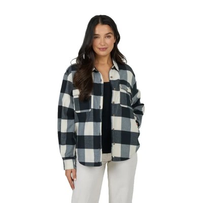 риза,с,дълъг,ръкав,дамски,ризи,salty,crew,fathom,flannel,long,sleeve,shirt,grey,(off,white)