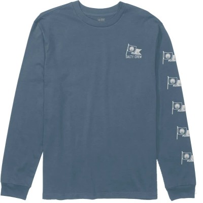 тениска,мъжки,тениски,дамски,тениски,salty,crew,flag,day,long,sleeve,t,shirt,blue,(slate)