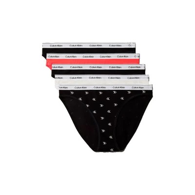 дамско,бельо,дамски,бикини,и,танкини,calvin,klein,000qd5208e,panties,5,units,multicolor,(black,black,snow,heather,punch,p)