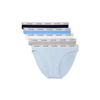 дамско,бельо,дамски,бикини,и,танкини,calvin,klein,000qd5208e,panties,5,units,multicolor,(shoreline,blue,descent,white,gre)