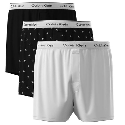 боксерки,мъжко,бельо,calvin,klein,lv00nb4267,boxers,3,units,white,black,(black,diamond,logo,black,classic,wh)