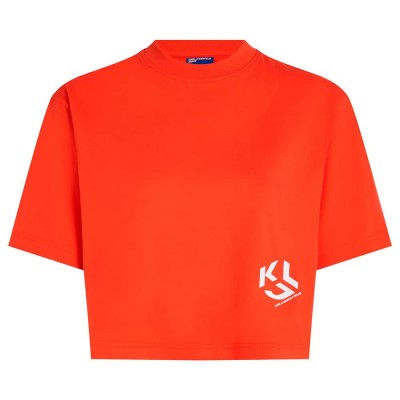 тениска,мъжки,тениски,дамски,тениски,karl,lagerfeld,jeans,a2w17076,cropped,short,sleeve,t,shirt,orange,(grenadine)