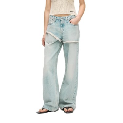 дънки,мъжки,панталони,дамски,панталони,karl,lagerfeld,jeans,b2w10082,straight,fit,high,waist,jeans,blue,(sun,light,blue)