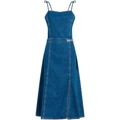 рокля,дамски,поли,и,рокли,karl,lagerfeld,jeans,b2w13055,sleeveless,midi,dress,blue,(dark,blue)