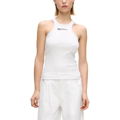 дънки,дамски,топове,karl,lagerfeld,jeans,b2w17085,sleeveless,top,white,(white)