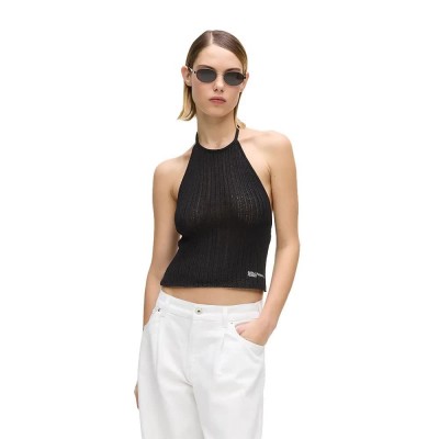 дънки,дамски,топове,karl,lagerfeld,jeans,b2w18023,sleeveless,top,black,(black)