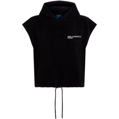 риза,с,къс,ръкав,дамски,блузи,karl,lagerfeld,jeans,b2w20034,short,sleeve,sweatshirt,black,(black)