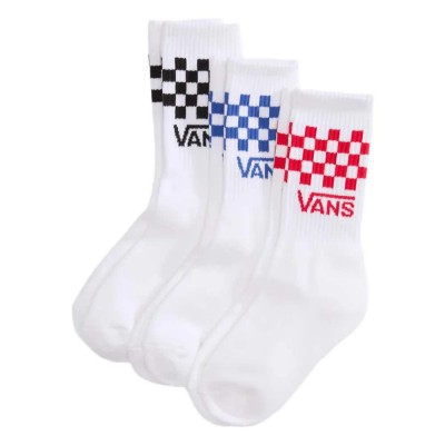 чорапи,детски,чорапи,vans,classic,check,crew,socks,3,units,white,(white)
