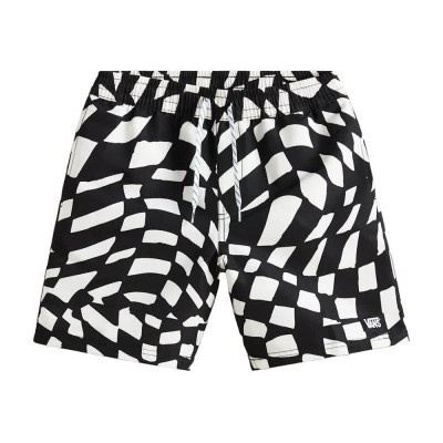 бански,гащета,детски,бански,костюми,vans,primary,ii,printed,elastic,swimming,shorts,white,black,(black,white)