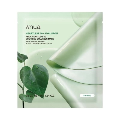 специфични,козметични,продукти,anua,heartleaf,70,soothing,collagen,face,mask,clear,(green)