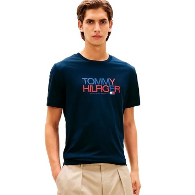 тениска,мъжки,тениски,дамски,тениски,tommy,hilfiger,brand,love,big,text,short,sleeve,t,shirt,blue,(desert,sky)