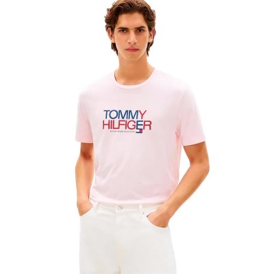 тениска,мъжки,тениски,дамски,тениски,tommy,hilfiger,brand,love,big,text,short,sleeve,t,shirt,pink,(pink,lily)
