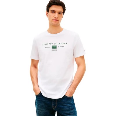 тениска,мъжки,тениски,дамски,тениски,tommy,hilfiger,brand,love,mono,stack,short,sleeve,t,shirt,white,(white)