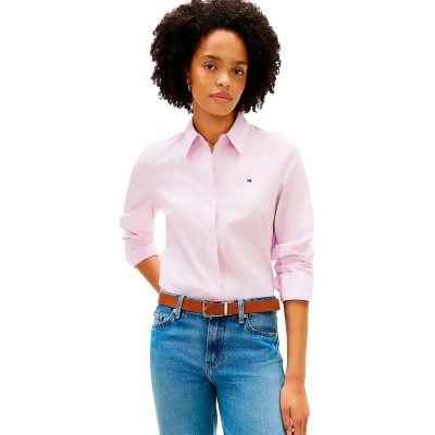 риза,с,дълъг,ръкав,дамски,ризи,мъжки,ризи,tommy,hilfiger,ess,poplin,regular,fit,long,sleeve,shirt,pink,(lilac,powder)