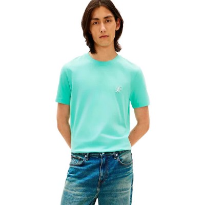тениска,мъжки,тениски,дамски,тениски,tommy,hilfiger,script,monogram,short,sleeve,t,shirt,green,(arctic,aqua)