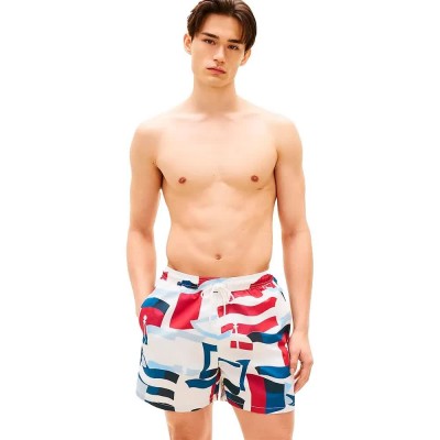 бански,гащета,мъжки,бански,костюми,tommy,hilfiger,um0um03491,trunk,swimming,shorts,white,(vintage,flags,ivory,petal)