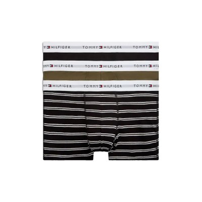 боксерки,мъжко,бельо,tommy,hilfiger,um0um03891,trunk,boxers,3,units,brown,black,(black,arm,grn,trm,stpe)