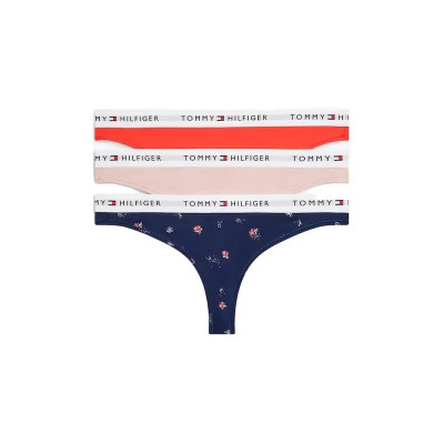 дамско,бельо,дамски,бикини,и,танкини,tommy,hilfiger,uw0uw05530,thong,3,units,multicolor,(mini,floral,fire,red,foggy,pink)