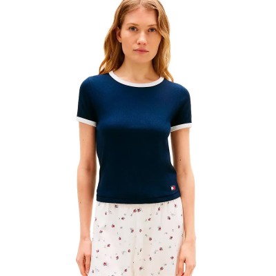 тениска,мъжки,тениски,дамски,тениски,tommy,hilfiger,uw0uw06307,short,sleeve,t,shirt,blue,(dark,night,navy)