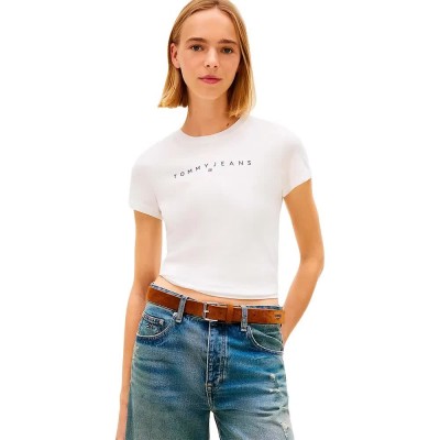 тениска,мъжки,тениски,дамски,тениски,tommy,jeans,dw0dw18398,short,sleeve,t,shirt,white,(ecru)