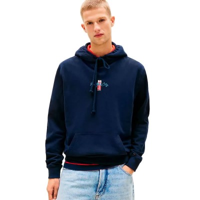 суичър,мъжки,пуловери,tommy,jeans,sign,backprint,hoodie,blue,(dark,night,navy)