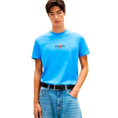 тениска,мъжки,тениски,дамски,тениски,tommy,jeans,sign,block,regular,fit,short,sleeve,t,shirt,blue,(blue,twilight)