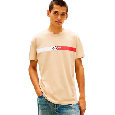 тениска,мъжки,тениски,дамски,тениски,tommy,jeans,signature,stripe,regular,fit,short,sleeve,t,shirt,yellow,(gentle,gold)