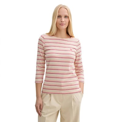 тениска,мъжки,тениски,дамски,тениски,tom,tailor,striped,3,4,sleeve,t,shirt,refurbished,multicolor,(multicolor,regular,stripe)