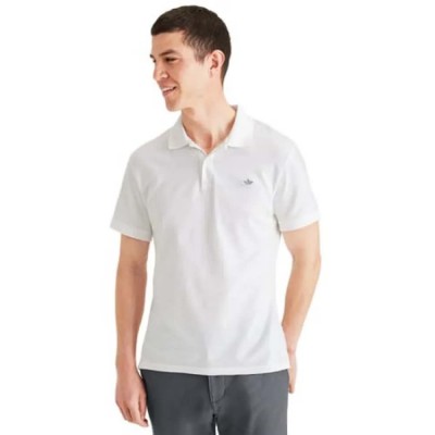 дамски,блузи,с,яка,мъжки,блузи,с,яка,dockers,rib,collar,short,sleeve,polo,white,(water,lily)