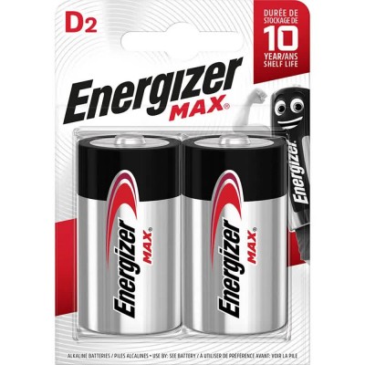 батерии,energizer,max,d,e301533400,alkaline,batteries,2,units,clear,(silver,black)