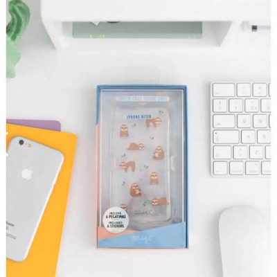 други,аксесоари,mr,wonderful,iphone,6,7,&,8,slow,collection,sloth,phone,case,clear,(clear)