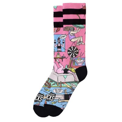 чорапи,мъжки,чорапи,american,socks,american,pie,crew,socks,pink,(multicolour)