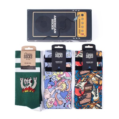 чорапи,мъжки,чорапи,american,socks,amp,crew,socks,multicolor,(blue)