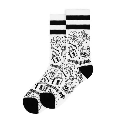 чорапи,мъжки,чорапи,american,socks,burning,rage,crew,socks,white,(multicolour)