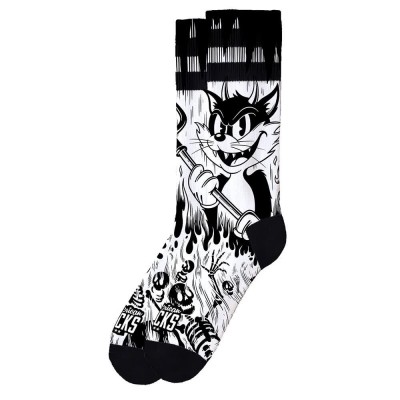чорапи,мъжки,чорапи,american,socks,evil,cat,crew,socks,white,(multicolour)