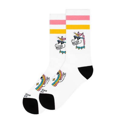 чорапи,мъжки,чорапи,american,socks,unicorn,crew,socks,white,(multicolour)