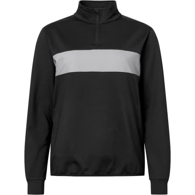 блуза,дамски,блузи,abacus,golf,club,midlayer,woman,half,zip,sweatshirt,black,(black,light,grey)