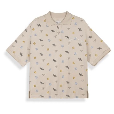 дамски,блузи,с,яка,мъжки,блузи,с,яка,grimey,chief,watcher,short,sleeve,polo,beige,(off,white)