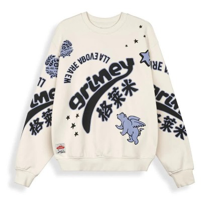 блуза,мъжки,пуловери,дамски,пуловери,grimey,concreat,jungle,we,are,above,all,sweatshirt,white,(off,white)