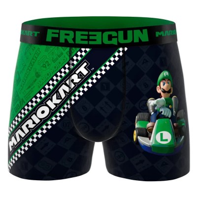 боксерки,мъжко,бельо,freegun,mario,kart,luigi,boxers,black,(green,black)