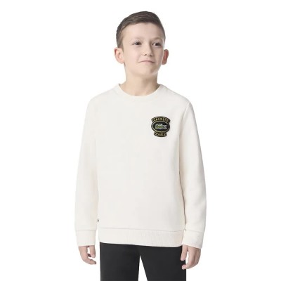 детска,блуза,детски,блузи,lacoste,kids,chenille,patch,crew,sweatshirt,beige,white,(laponie)