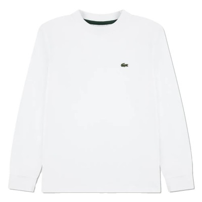 детска,тениска,мъжки,тениски,дамски,тениски,lacoste,kids,icon,core,long,sleeve,t,shirt,white,(white)
