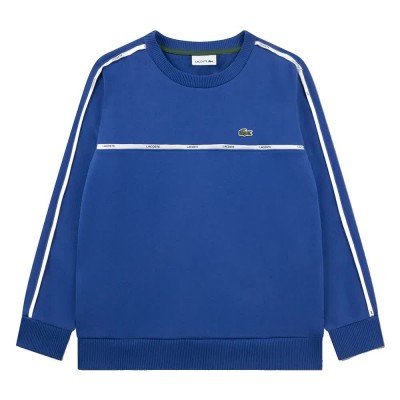 детска,блуза,детски,блузи,lacoste,kids,micro,taping,crew,sweatshirt,blue,(french,blue)